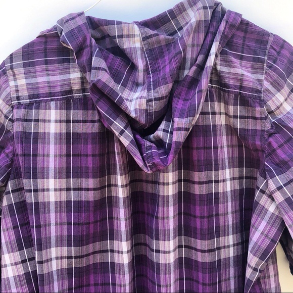 Lane Bryant 22/24W Plaid Hooded Blouse Button up - Picture 4 of 8